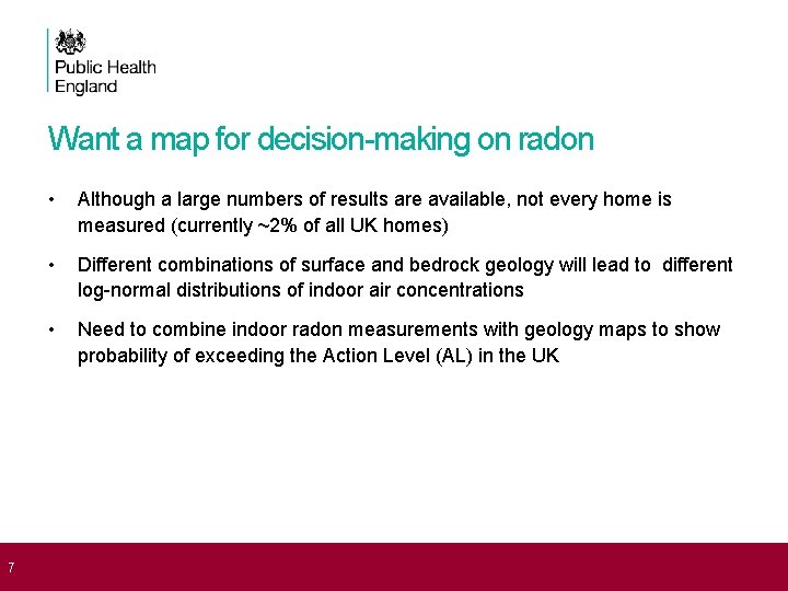 Mapping radon in the UK Summarised by Stephanie