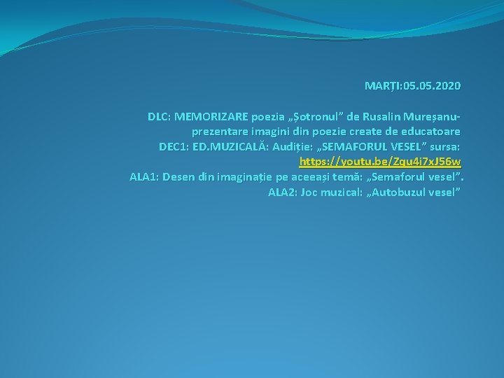 MARȚI: 05. 2020 DLC: MEMORIZARE poezia „Șotronul” de Rusalin Mureșanuprezentare imagini din poezie create