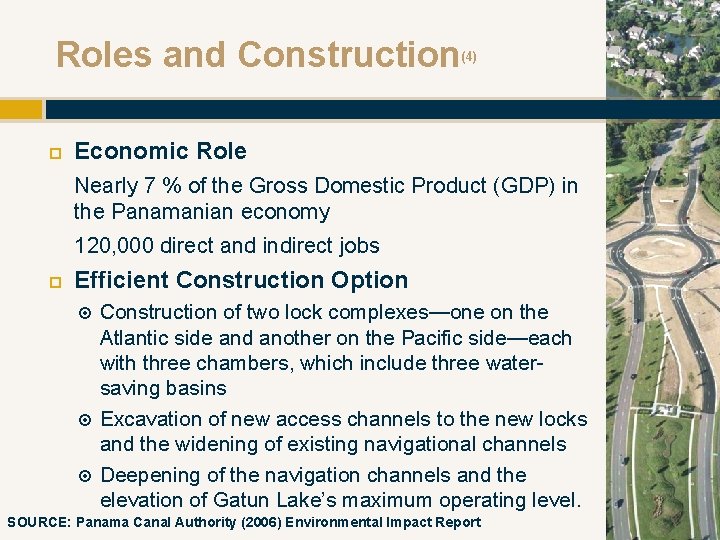 Roles and Construction (4) Economic Role Nearly 7 % of the Gross Domestic Product