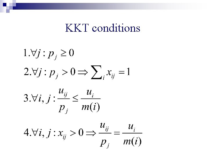 KKT conditions 