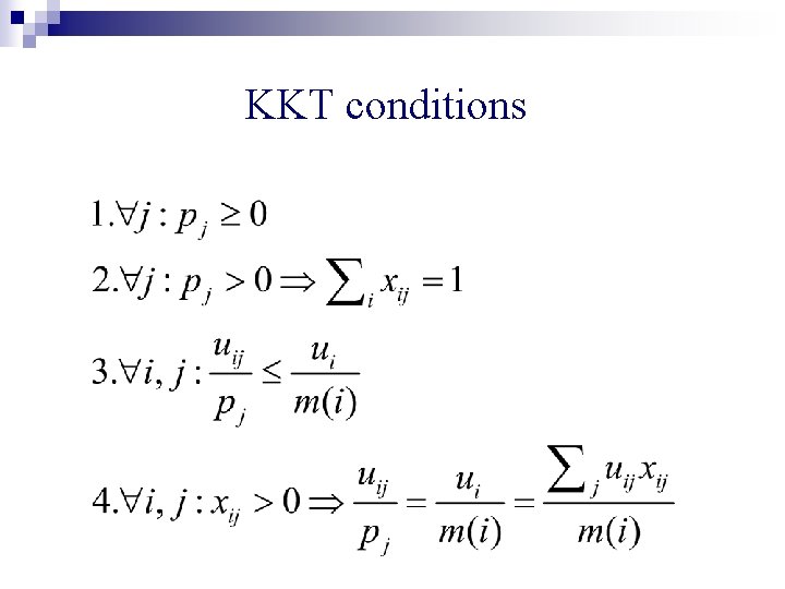 KKT conditions 