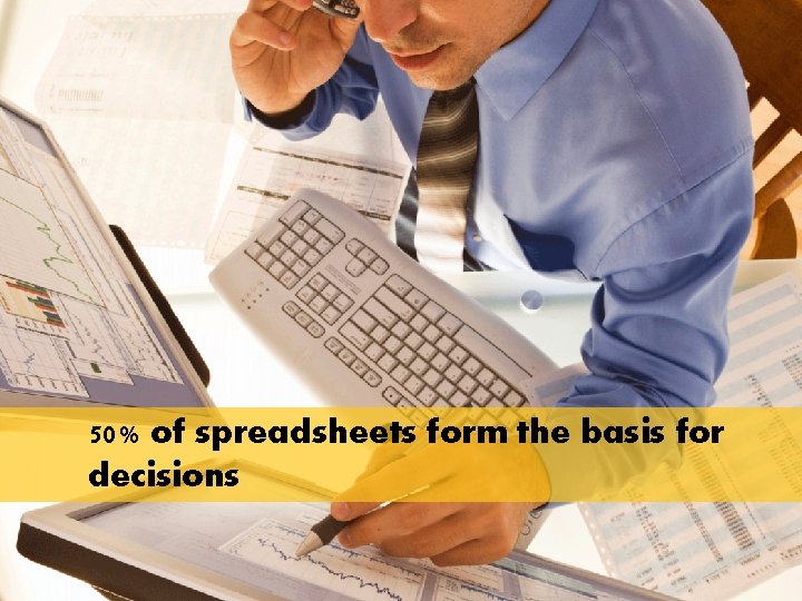 50% of spreadsheets form the basis for decisions 