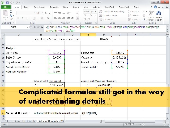 Complicated formulas still got in the way of understanding details 