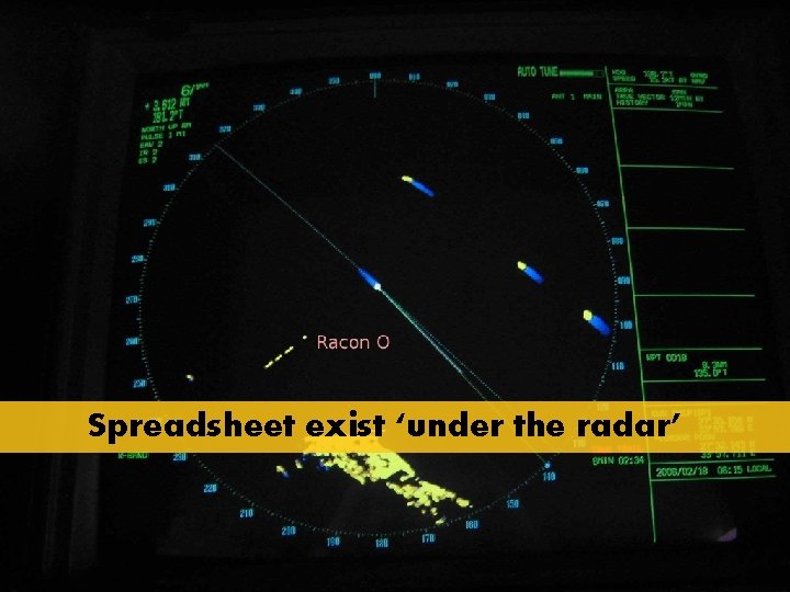 Spreadsheet exist ‘under the radar’ 