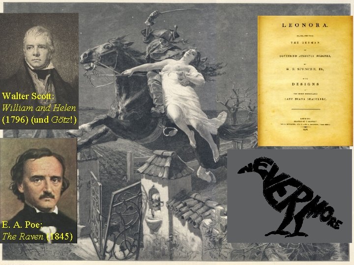 Walter Scott: William and Helen (1796) (und Götz!) E. A. Poe: The Raven (1845)