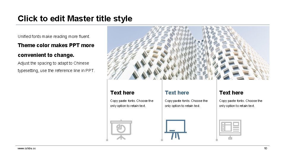 Click to edit Master title style Unified fonts make reading more fluent. Theme color
