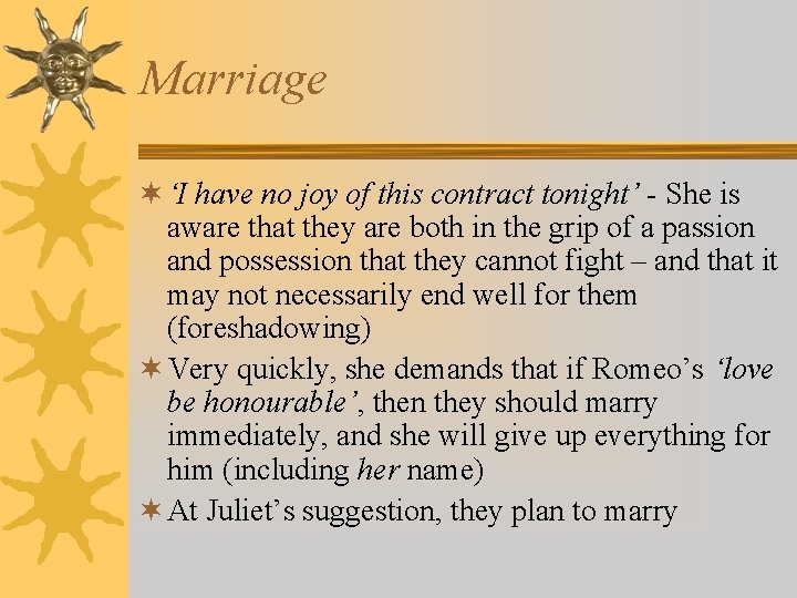 Marriage ¬ ‘I have no joy of this contract tonight’ - She is aware