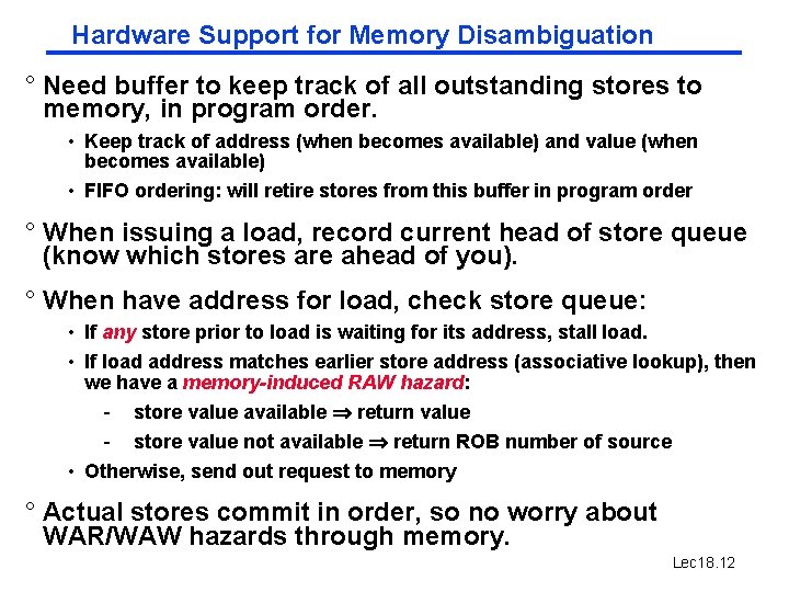Step by step for Dynamic Scheduling by reorder