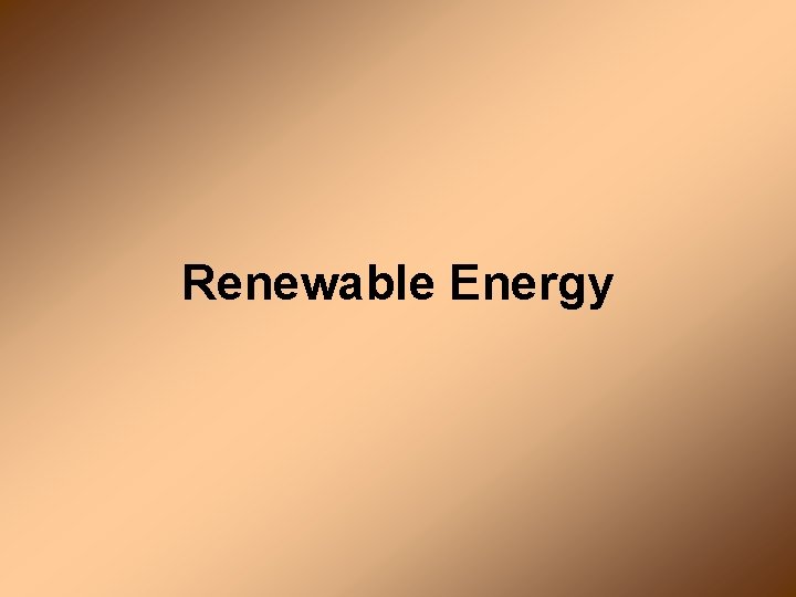 Renewable Energy 