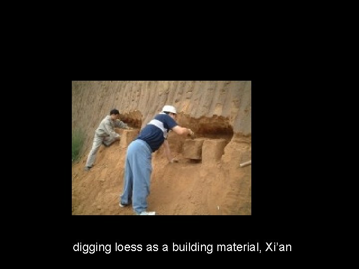 digging loess as a building material, Xi’an 