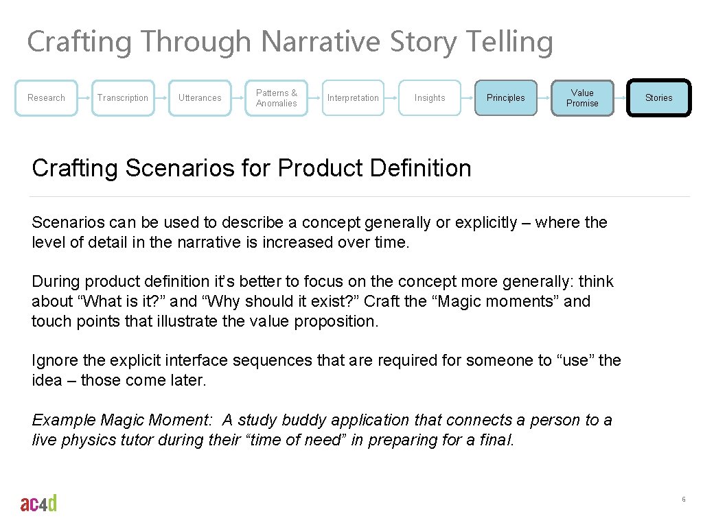 Crafting Through Narrative Story Telling Research Transcription Utterances Patterns & Anomalies Interpretation Insights Principles