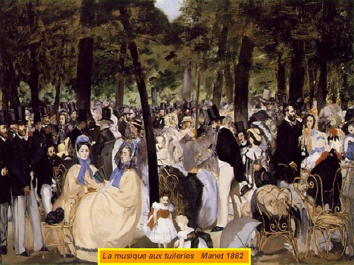 La musique aux tuileries Manet 1882 