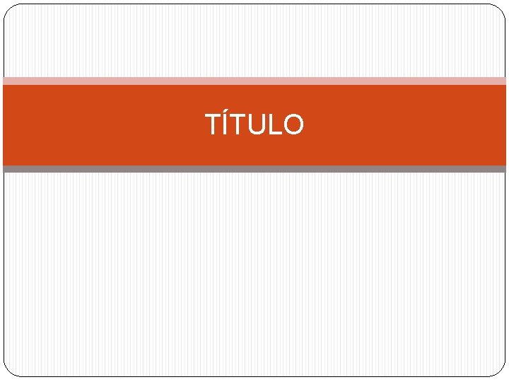 TÍTULO 