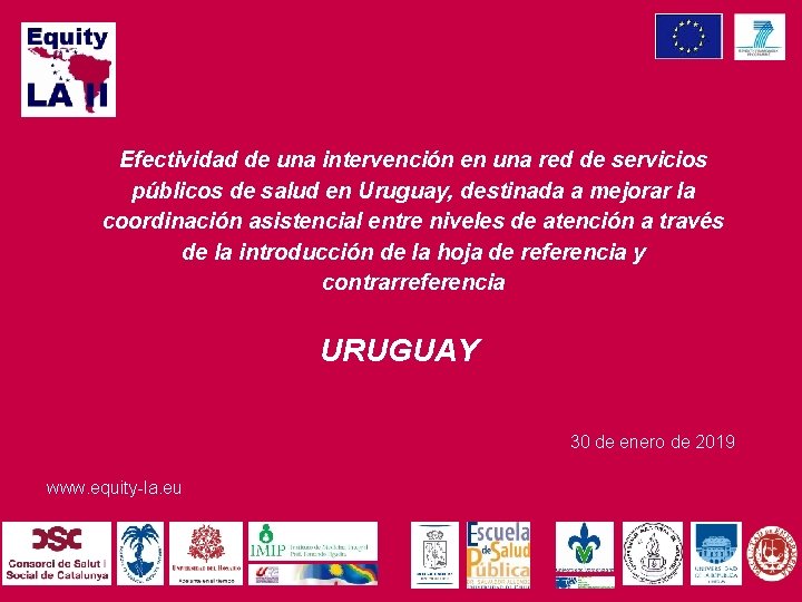 Efectividad de una intervención en una red de servicios públicos de salud en Uruguay,