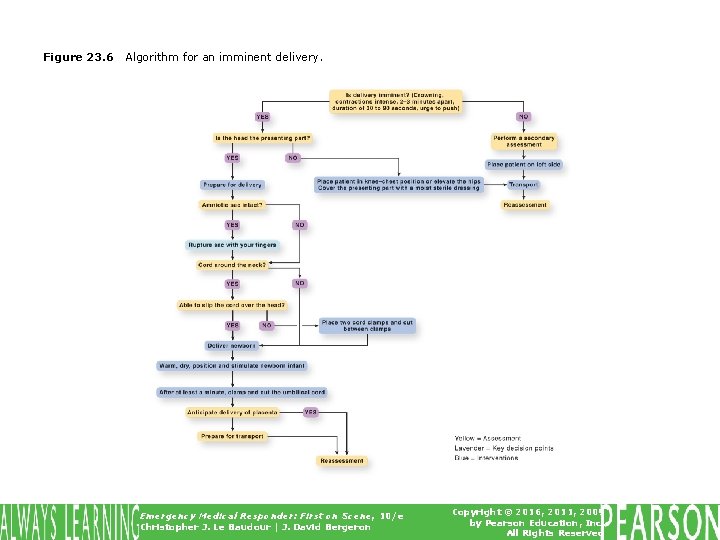 Figure 23. 6 Algorithm for an imminent delivery. Emergency Medical Responder: First on Scene,