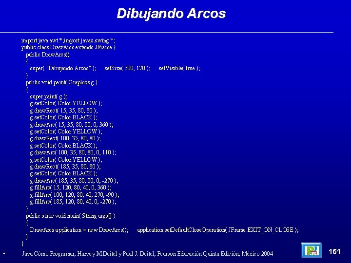 Dibujando Arcos import java. awt. *; import javax. swing. *; public class Draw. Arcs