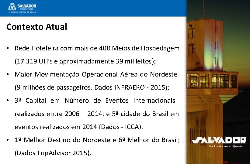 Contexto Atual • Rede Hoteleira com mais de 400 Meios de Hospedagem (17. 319 Contexto Atual • Rede Hoteleira com mais de 400 Meios de Hospedagem (17. 319