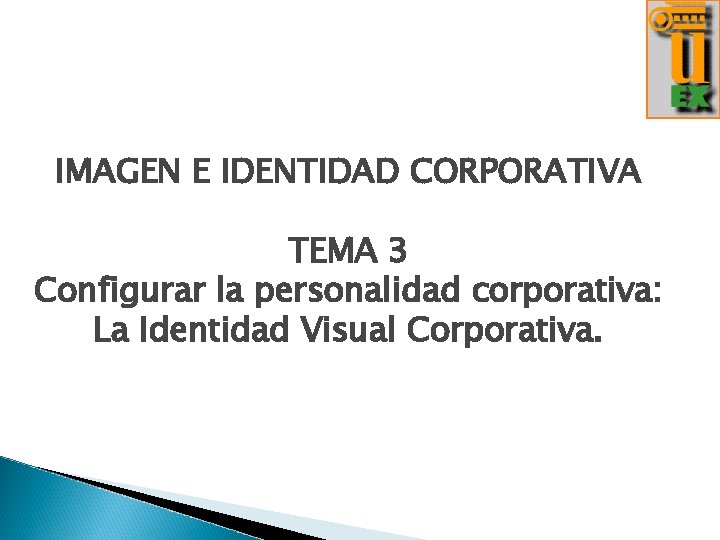 IMAGEN E IDENTIDAD CORPORATIVA TEMA 3 Configurar la personalidad corporativa: La Identidad Visual Corporativa.