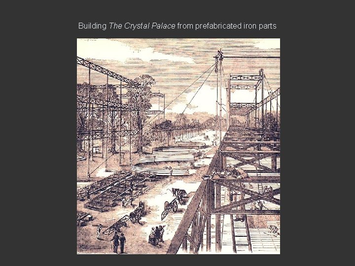Building The Crystal Palace from prefabricated iron parts 