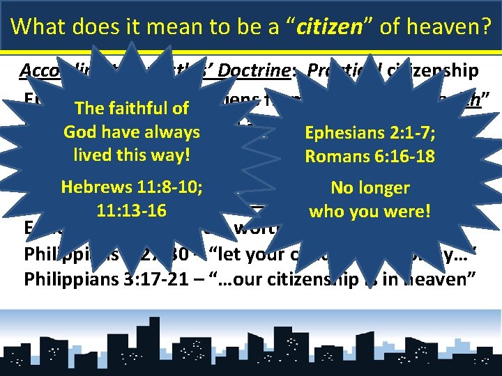 What does it mean to be a “citizen” of heaven? According to Apostles’ Doctrine: What does it mean to be a “citizen” of heaven? According to Apostles’ Doctrine: