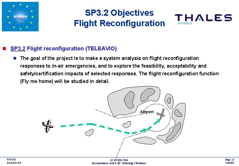 SP 3. 2 Objectives Flight Reconfiguration <COMPANY LOGO> n SP 3. 2 Flight reconfiguration