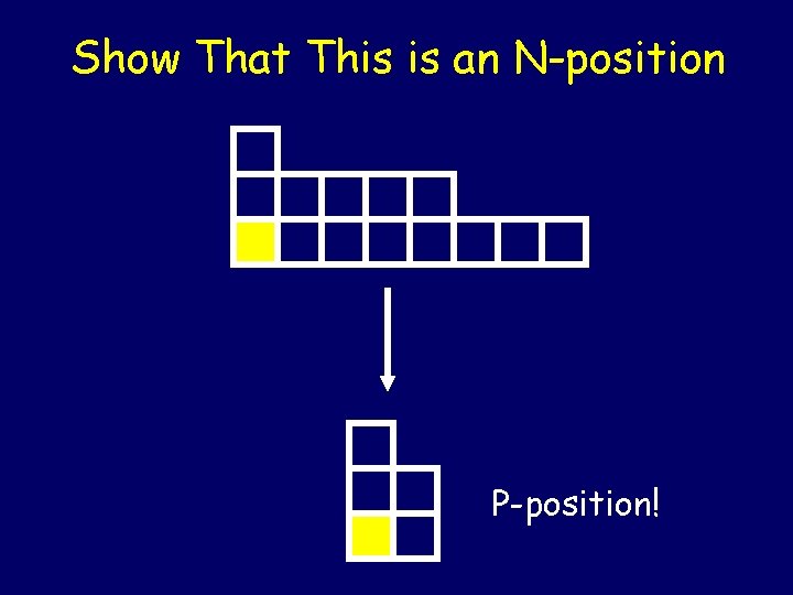 Show That This is an N-position P-position! Show That This is an N-position P-position!