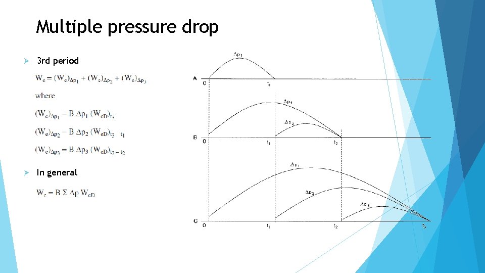 Multiple pressure drop Ø 3 rd period Ø In general 