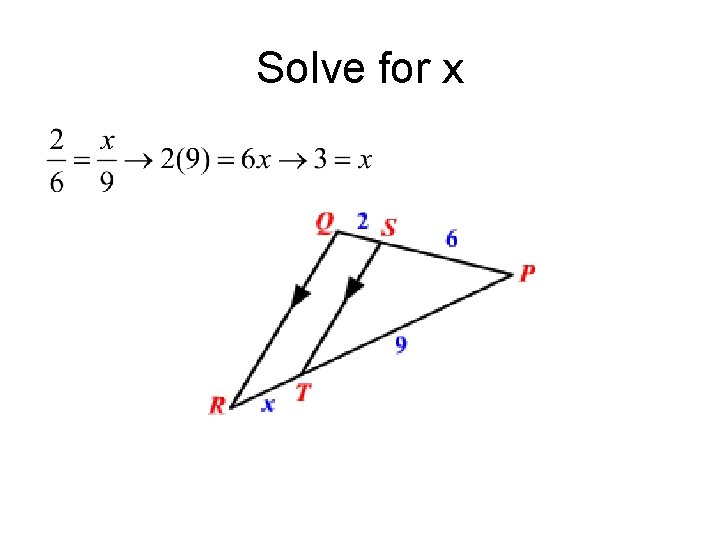 Solve for x 