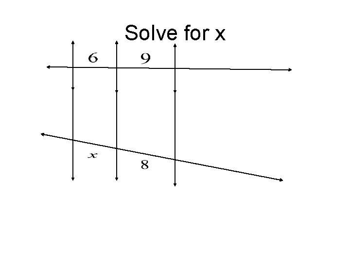 Solve for x 
