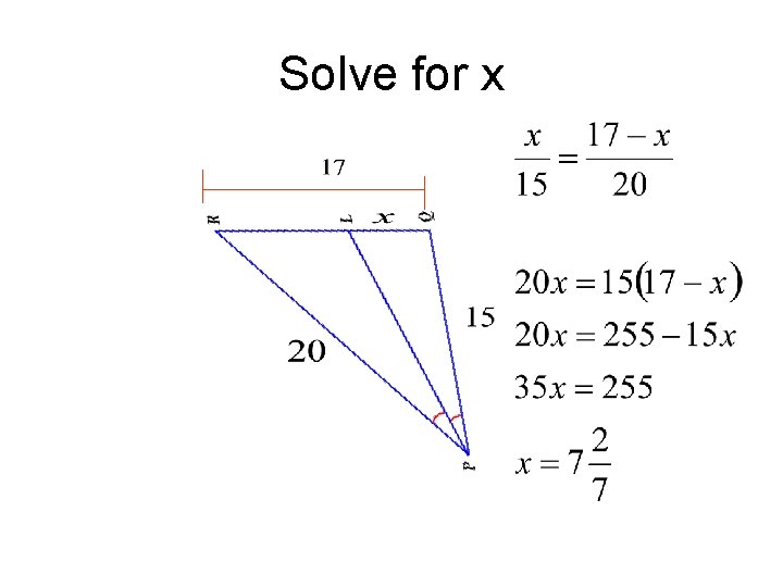 Solve for x 