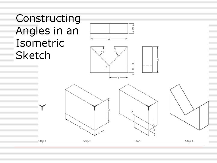 Constructing Angles in an Isometric Sketch 