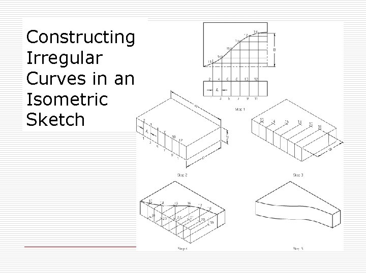 Constructing Irregular Curves in an Isometric Sketch 