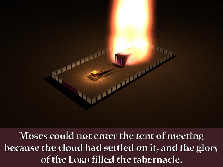 Moses could not enter the tent of meeting because the cloud had settled on