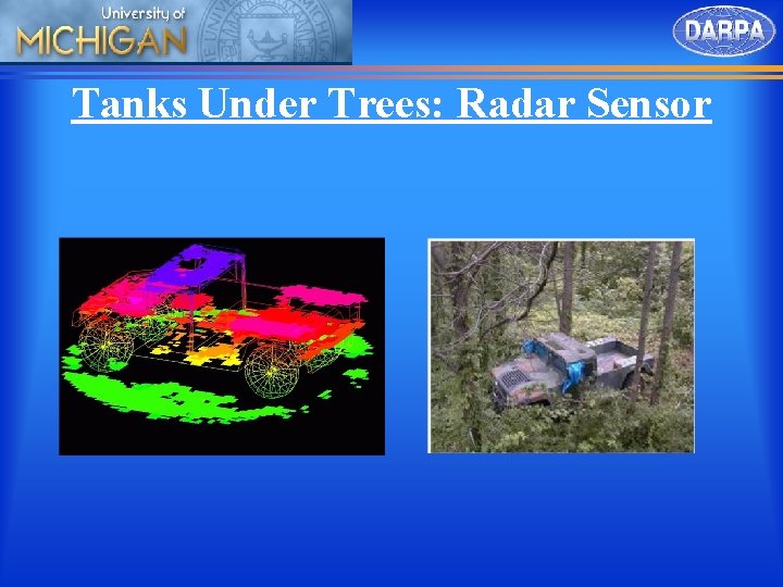 Tanks Under Trees: Radar Sensor 