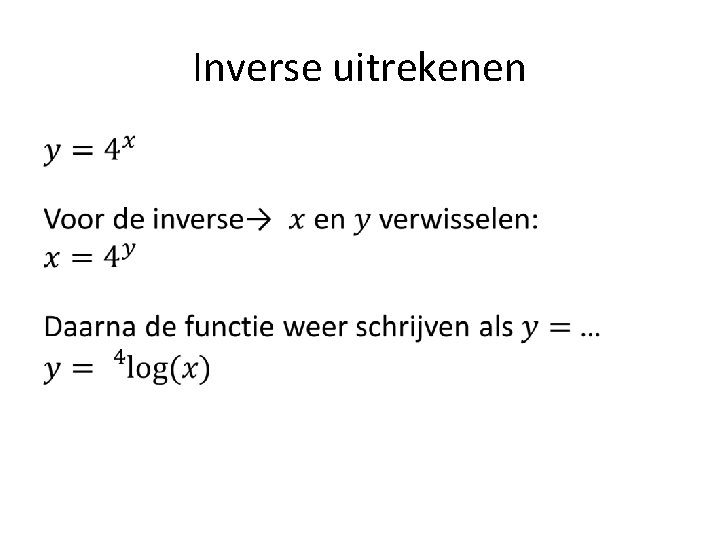 Inverse uitrekenen • 