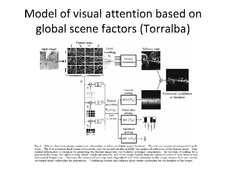 Model of visual attention based on global scene factors (Torralba) 
