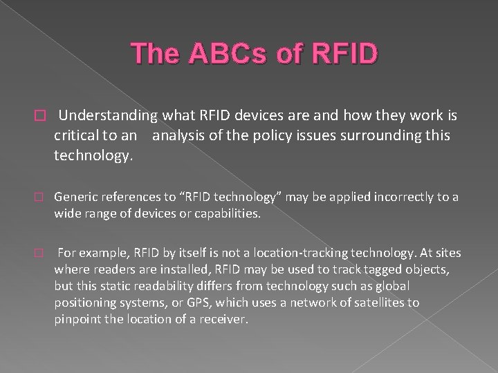 The ABCs of RFID � Understanding what RFID devices are and how they work