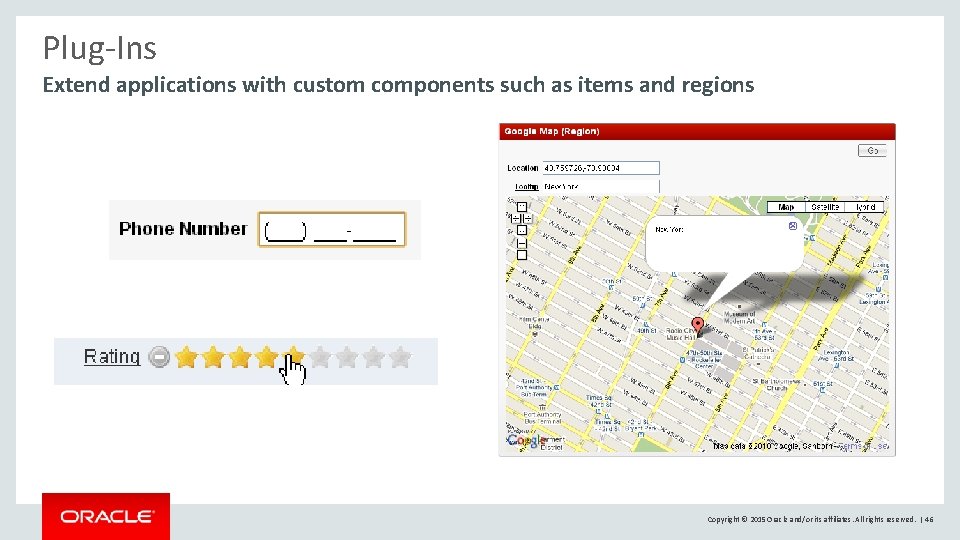 Plug-Ins Extend applications with custom components such as items and regions Copyright © 2015