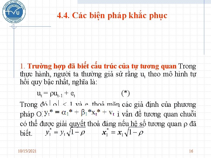 4. 4. Các biện pháp khắc phục 1. Trường hợp đã biết cấu trúc