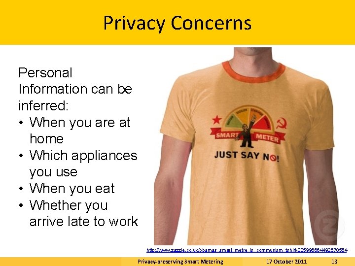 Privacy Concerns Personal Information can be inferred: • When you are at home •