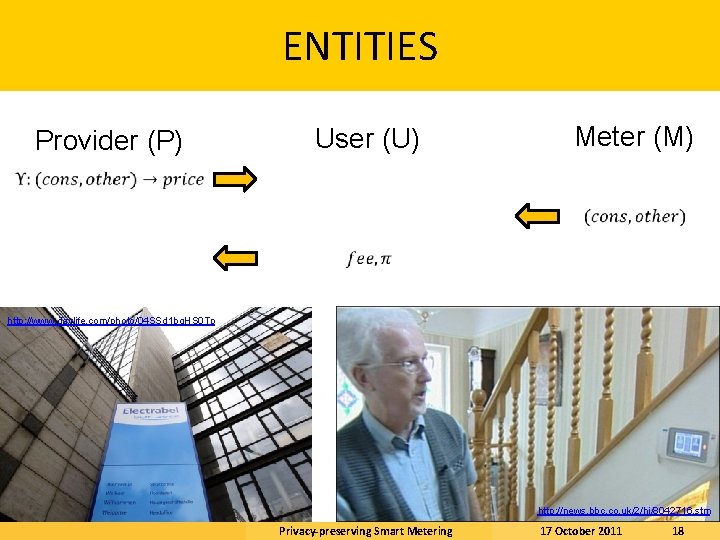 ENTITIES Provider (P) User (U) Meter (M) http: //www. daylife. com/photo/04 SSd 1 bg.