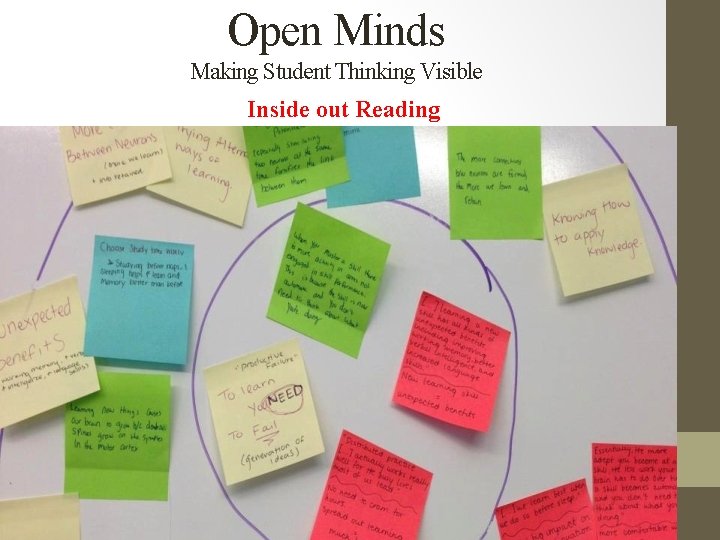 Open Minds Making Student Thinking Visible Inside out Reading 