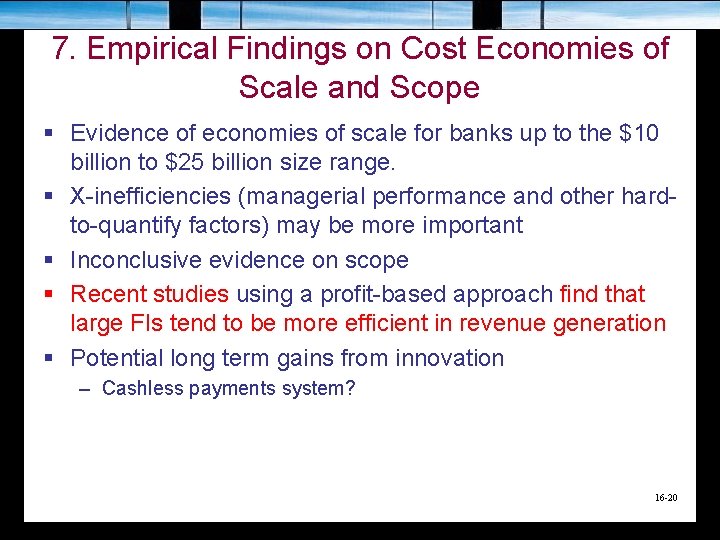 7. Empirical Findings on Cost Economies of Scale and Scope § Evidence of economies