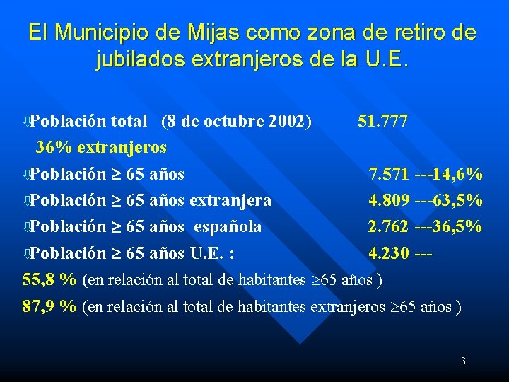 El Municipio de Mijas como zona de retiro de jubilados extranjeros de la U.