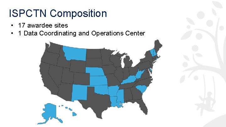 ISPCTN Composition • 17 awardee sites • 1 Data Coordinating and Operations Center 