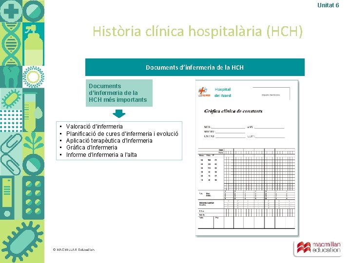 Unitat 6 Història clínica hospitalària (HCH) Documents d’infermeria de la HCH més importants •