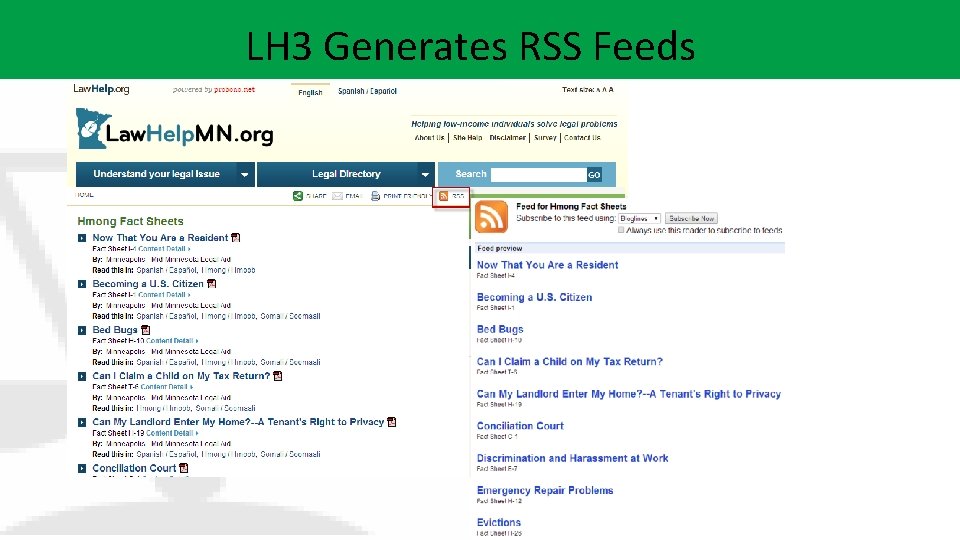 LH 3 Generates RSS Feeds 