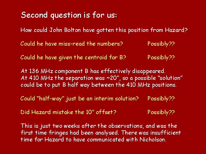 Second question is for us: How could John Bolton have gotten this position from