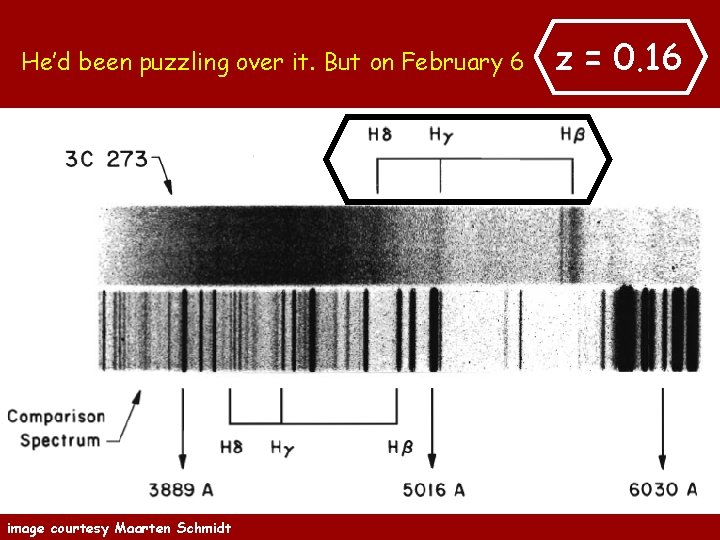 He’d been puzzling over it. But on February 6 image courtesy Maarten Schmidt z