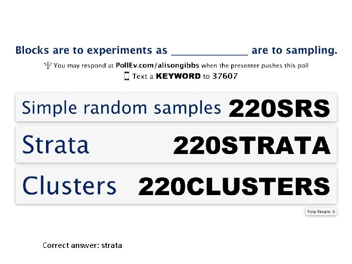 Correct answer: strata 